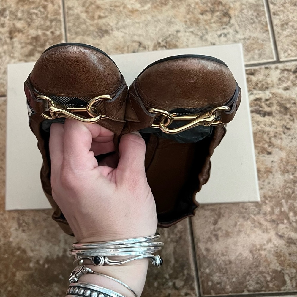 Burberry Heritage Housecheck Shipley Ballerina Flats Sz 39.5 View 2